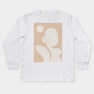 Figurative mid century abstract Kids Long Sleeve T-Shirt